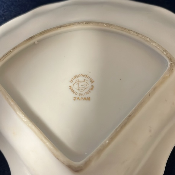 VTG Handpainted Japan Fan Dish - Picture 4 of 4